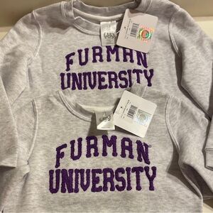 Furman University Gray Sweatshirts Chenille Lettering 3T & 5T NWT